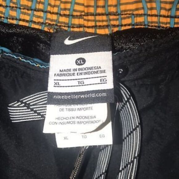 Riccardo Tisci x Nike Men's Multicolor Checkerboard Drawstring Swim Trunk Sz XL - Picture 9 of 10